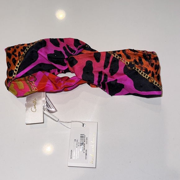 CAMILLA *Always Change Your Spots* silk giraffe print woven boho headband - Picture 3 of 4